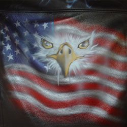 custom airbrushed leather jacket_American Eagle