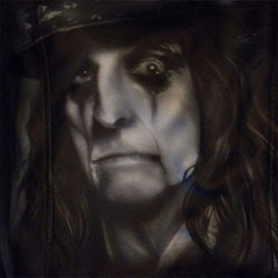 custom airbrushed leather jacket_Alice Cooper