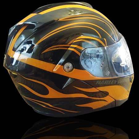 airbrushed eagle on helmet