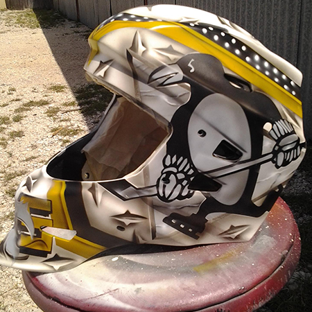 Feury style mask custom painted Penguins theme