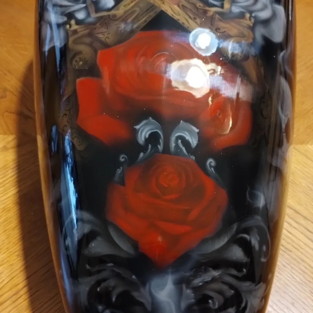 airbrushed rose on sportster