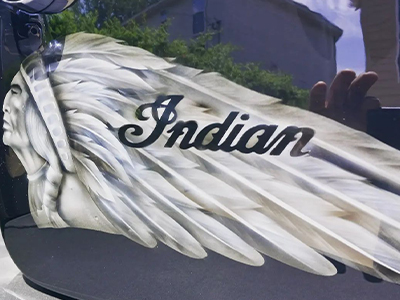 custom painted Indian Chieftan